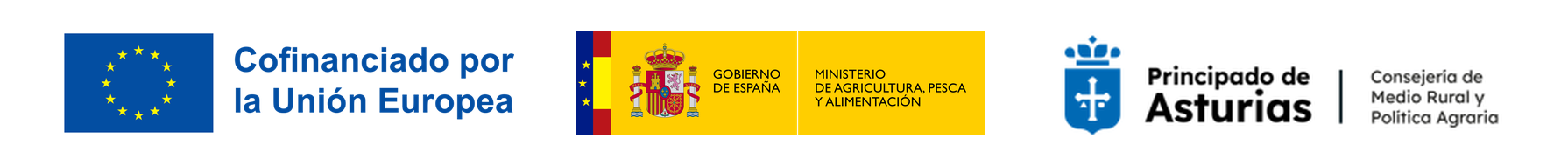 Cofinanciado por la Unión Europea, el Ministerio de Agricultura, Pesca y Alimentación y el Principado de Asturias